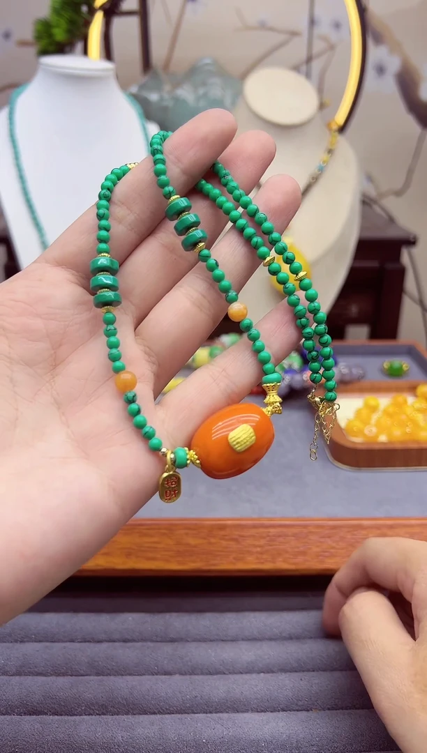 【闪购商品】蜜蜡颈饰14K金镶嵌X330````````