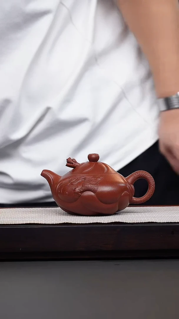 茶壶紫砂朱泥鱼化龙