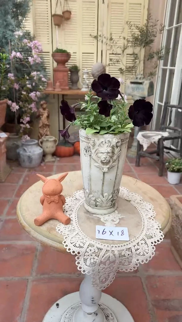 狮子头小高筒花盆