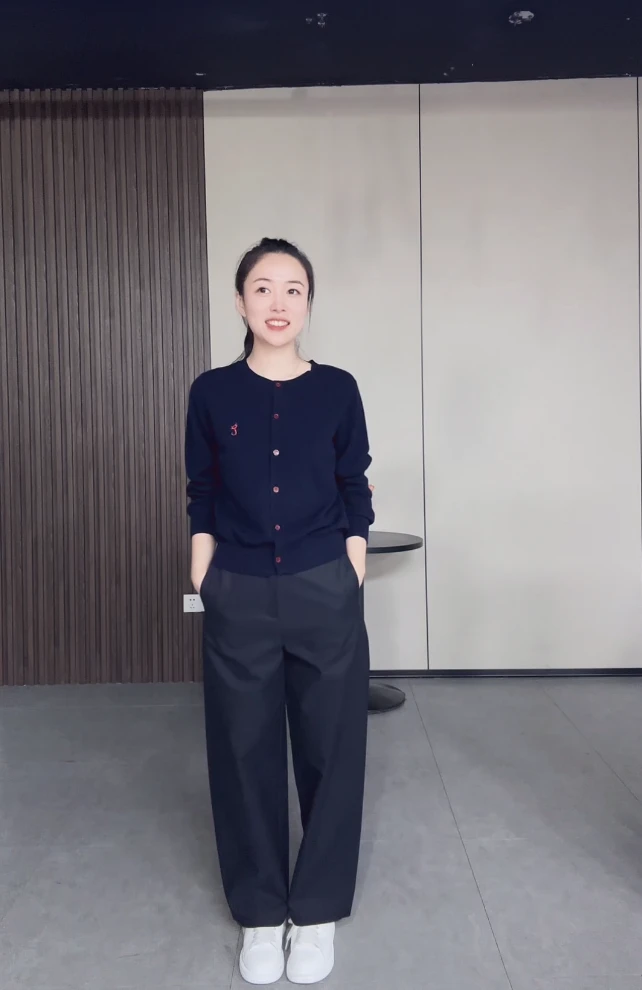 1012-08   女款休闲百搭全绵羊毛针织衫开衫毛衫  CG  8712