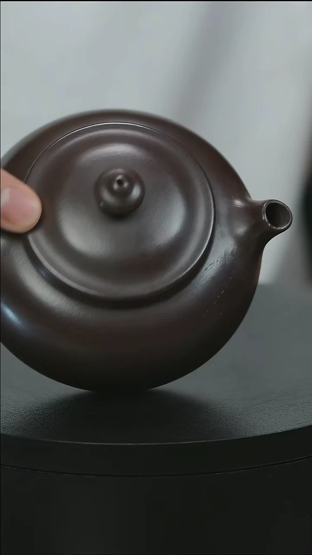 茶壶紫砂 宜兴紫砂壶李传荣紫泥寒江