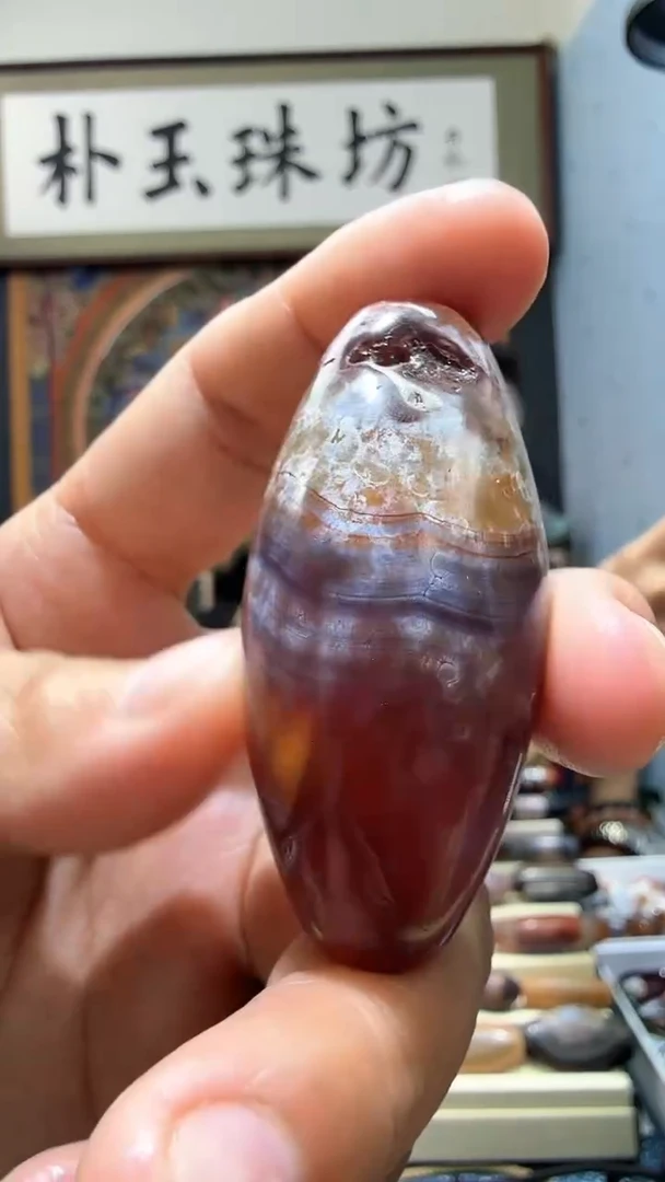 【闪购商品】玛瑙/玉髓颈饰未镶嵌橄榄51*25