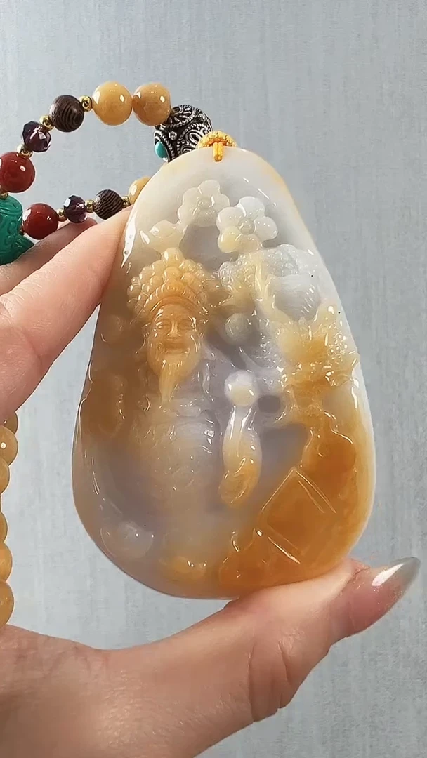 颈饰未镶嵌翡翠财神