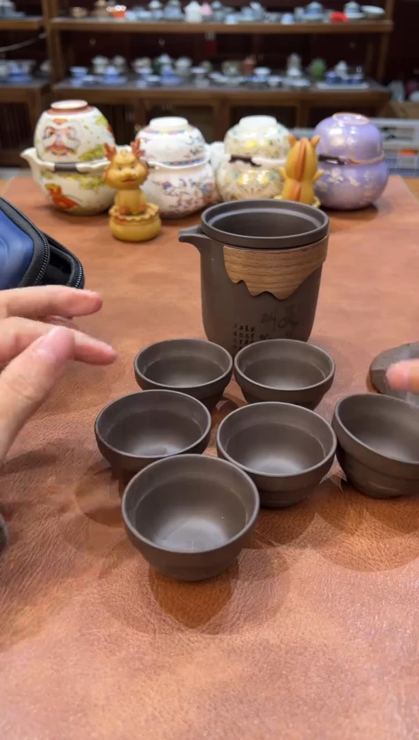 真的很便宜会开片的旅行茶具