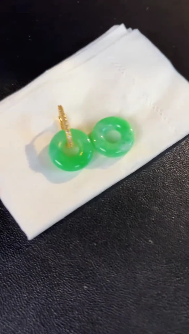 【闪购商品】翡翠耳饰未镶嵌含小耳包/支持复检一对