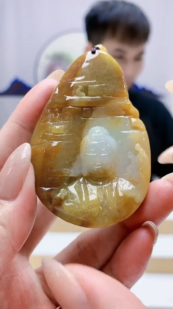 未镶嵌定制翡翠4868MM-毛货挂件37