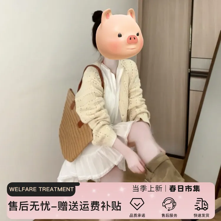 0227下摆蕾丝花边连衣裙子女装2025开春季一整套装裙两件超火穿搭