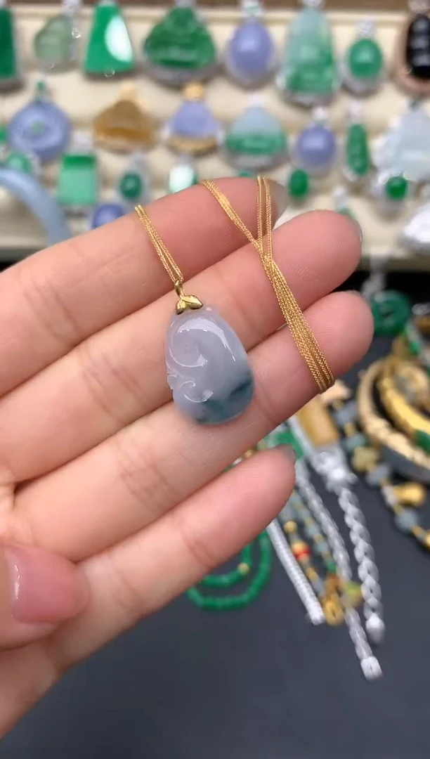 【闪购商品】翡翠颈饰18K金镶嵌50-中国好珍宝