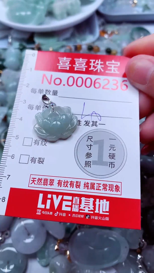 吊坠(不含链)未镶嵌翡翠6236