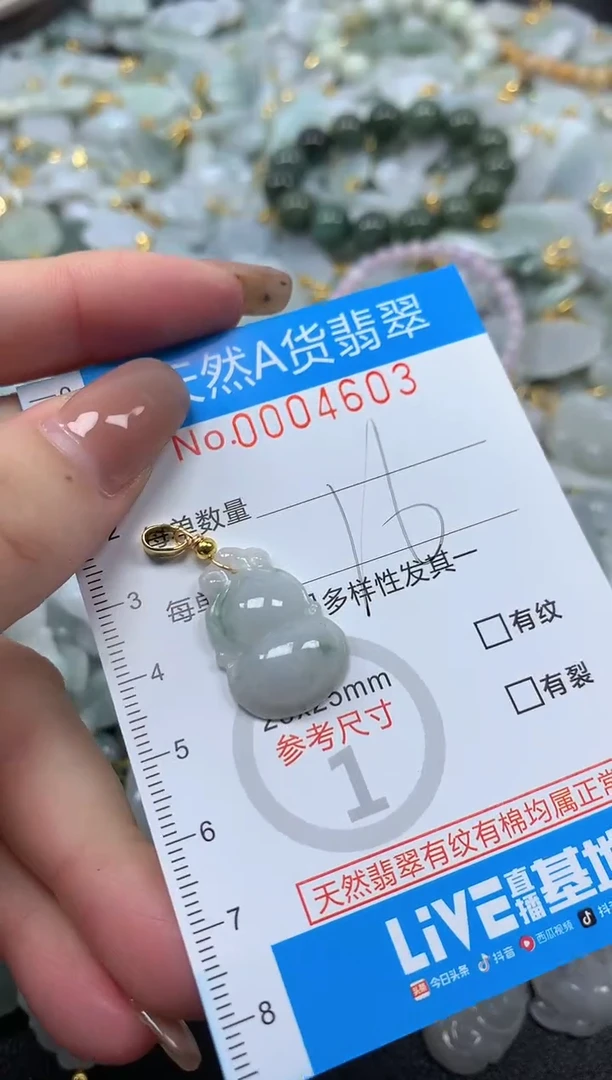 颈饰未镶嵌翡翠净货挂件-4603