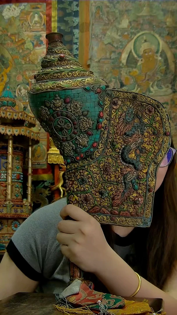 乐*造像收藏铜造像收藏法螺