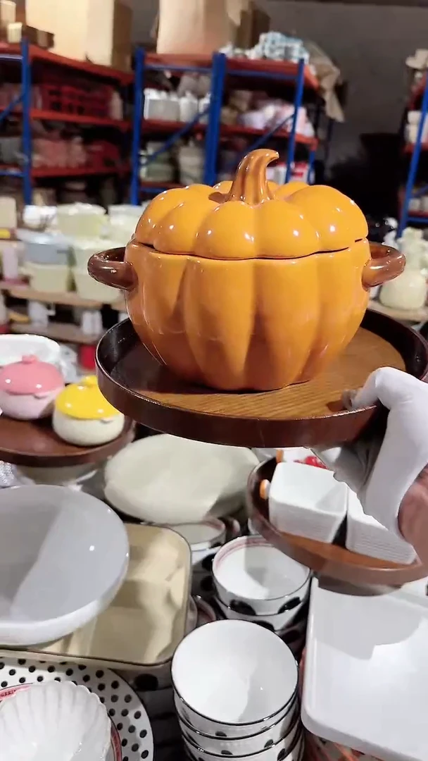 碗南瓜汤碗不带托盘不可明火微瑕 凑满20元包邮