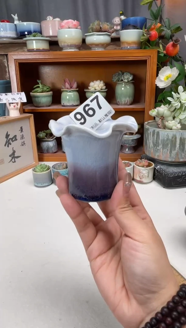 瓷片967知木小芳花盆