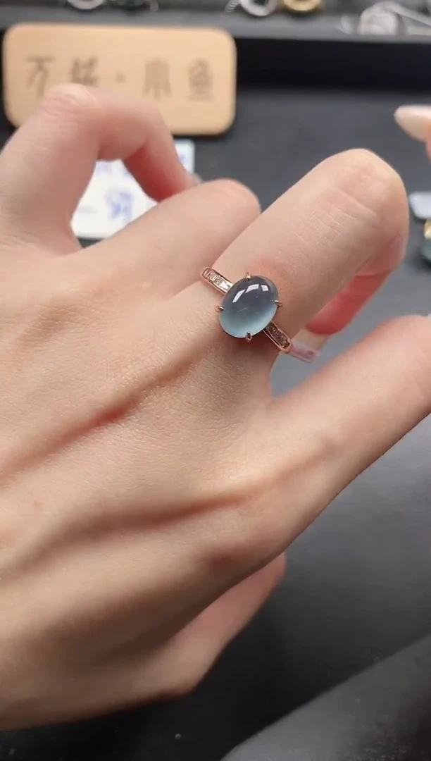 银S925镶嵌戒指翡翠51151