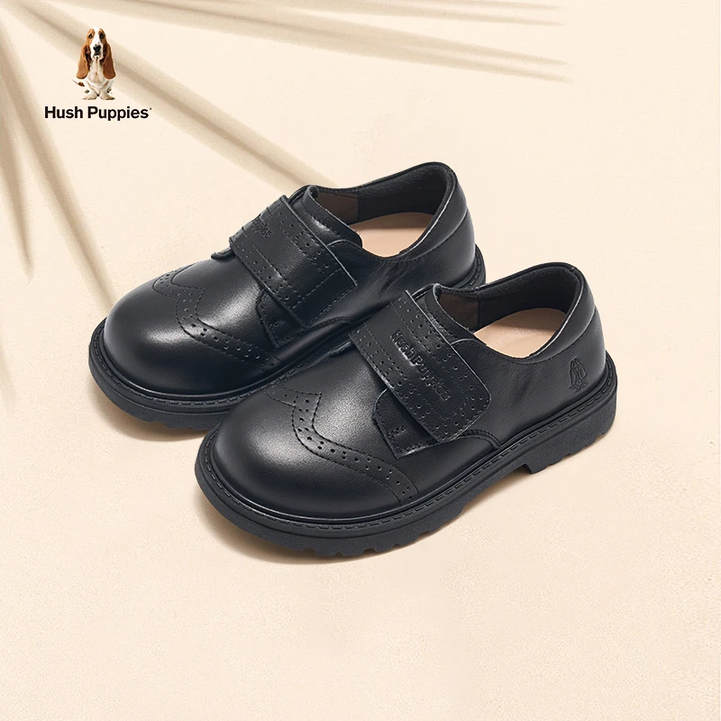 暇步士魔术贴皮鞋新款软底吸汗透气中大童百搭休闲鞋2025新款板鞋