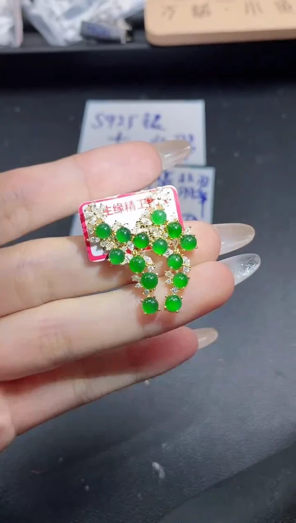 翡翠戒指银S925镶嵌51511