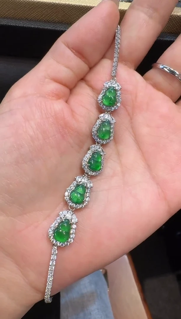 【闪购商品】翡翠手链银S925镶嵌手链