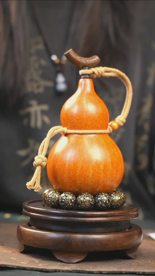 【闪购商品】YM135大漆酒葫芦不包手串及旋转底座