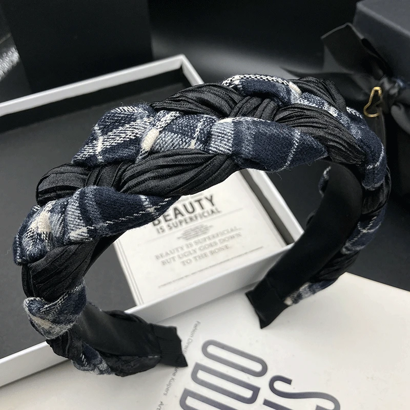 新款女士编织窄边发箍网红瑞丽风韩版头箍时尚压发发卡高档外出