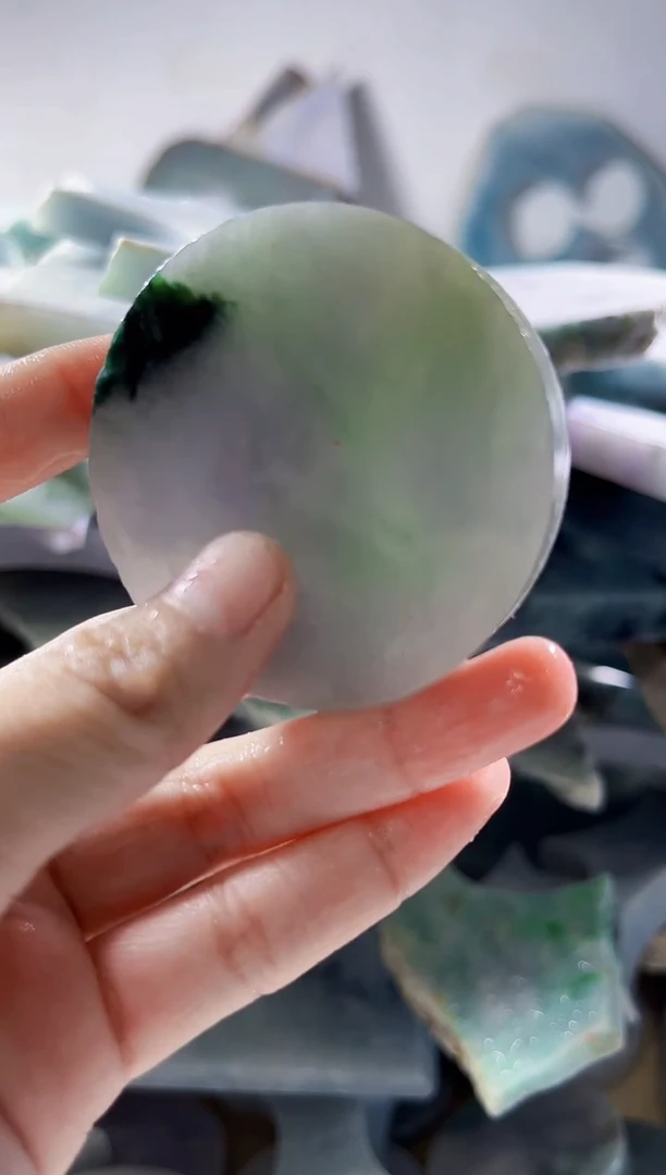 翡翠裸石缅甸翡翠A货柠7353