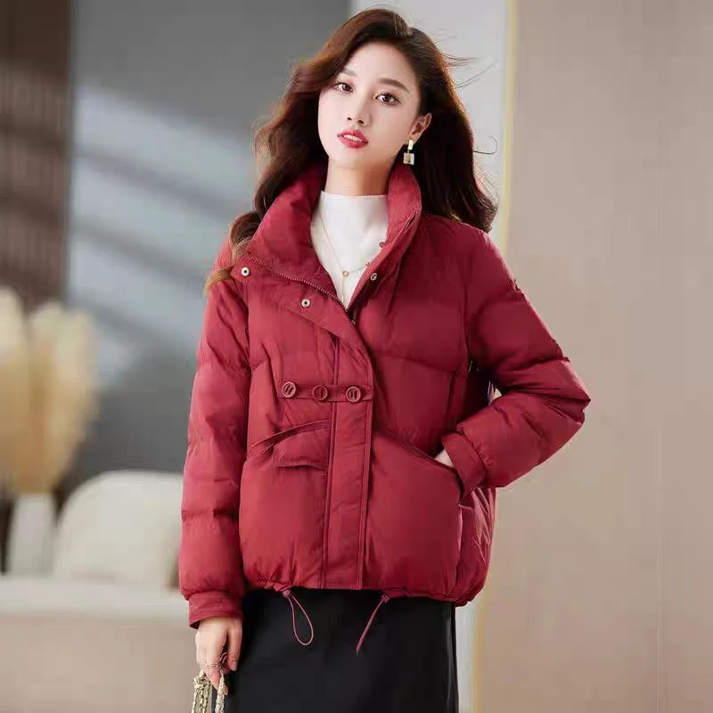【刘大师专属】冬季女士三粒扣加厚立领羽绒服116