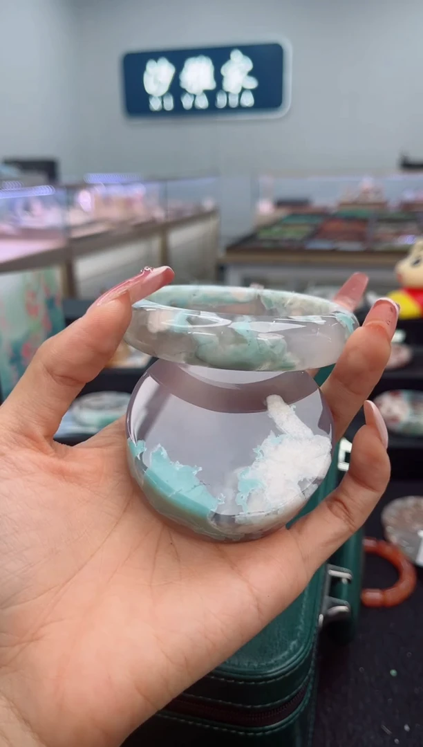 石英质玉手镯未镶嵌63圈口（赠品镯心）3S91301