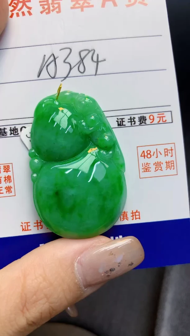 颈饰未镶嵌翡翠天然缅甸A货翡翠百元以上9元证书费自理