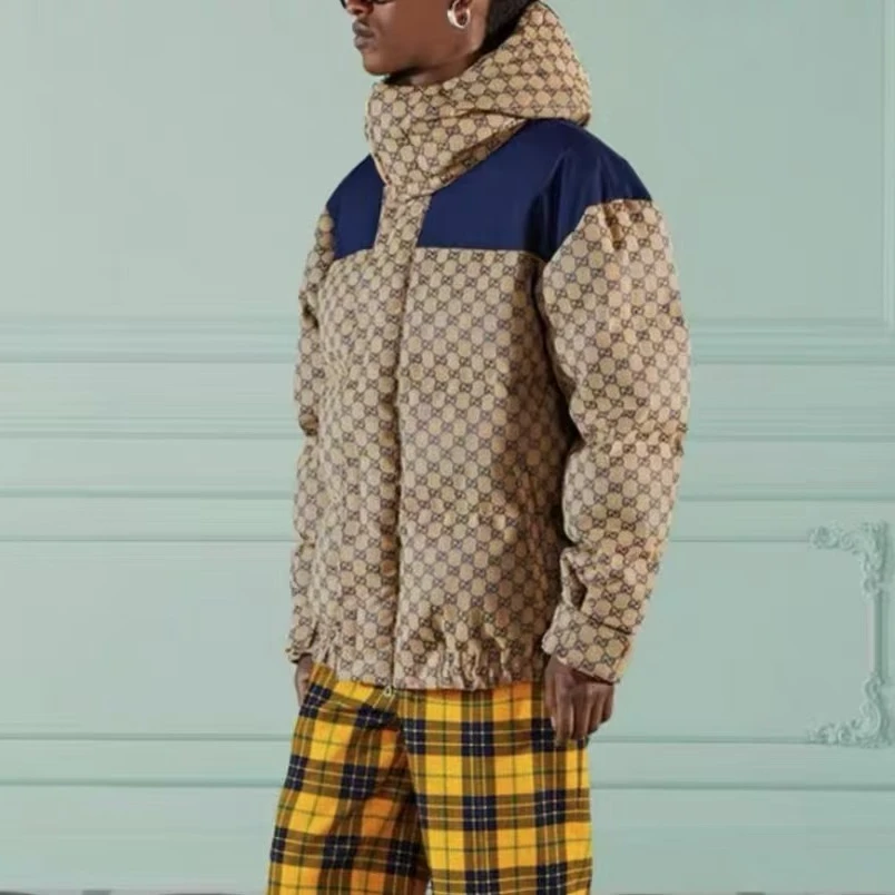 99新 GUCCI/古驰 H12914  logo印花满印羽绒服  S码