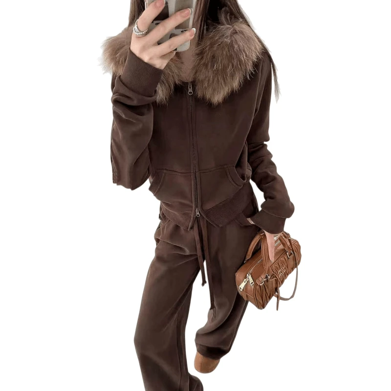 5448款加绒休闲（两件套）套装「冬季新款」