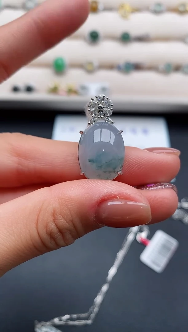 银S925镶嵌戒指翡翠3333333+6