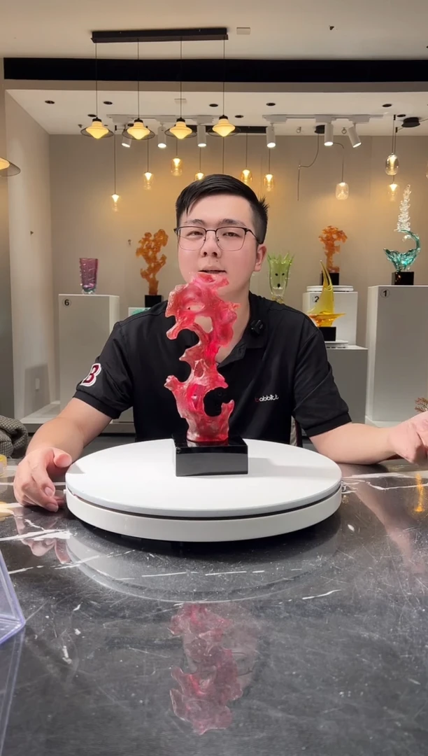 摆件巴比特美学-金红小号太湖石+底座