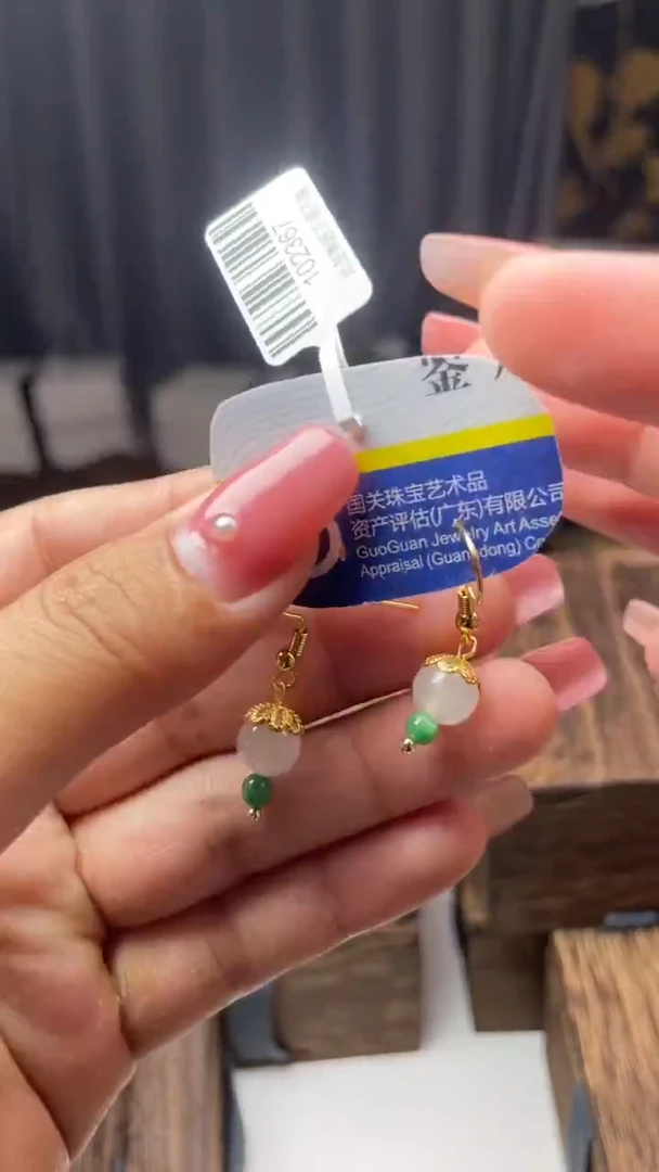 未镶嵌翡翠耳饰耳钩