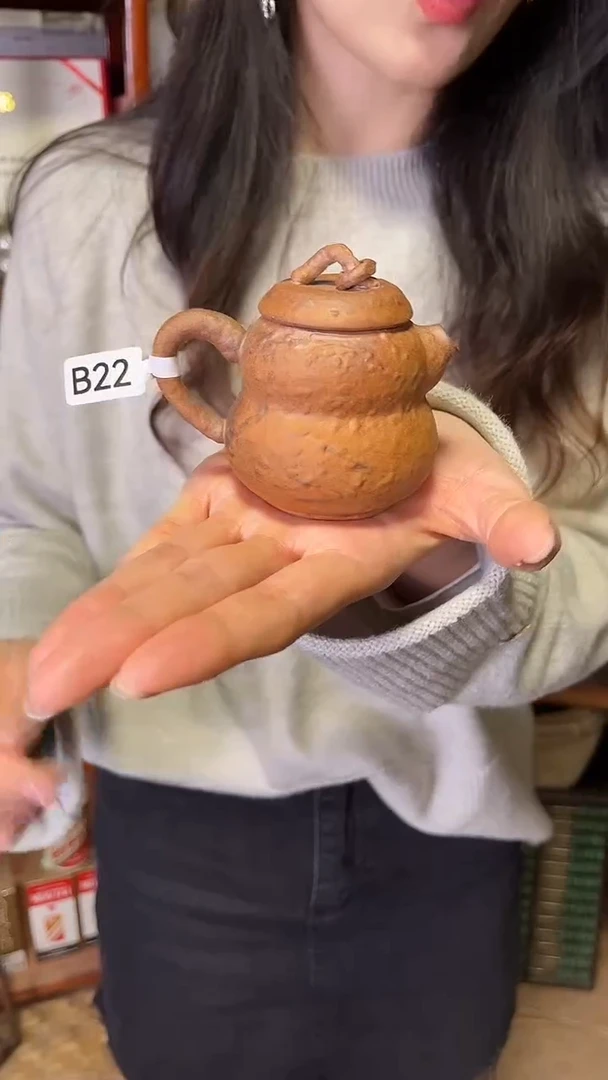 【闪购商品】B22磨砂感老岩泥茶壶
