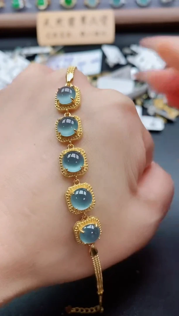 银S925镶嵌戒指翡翠1