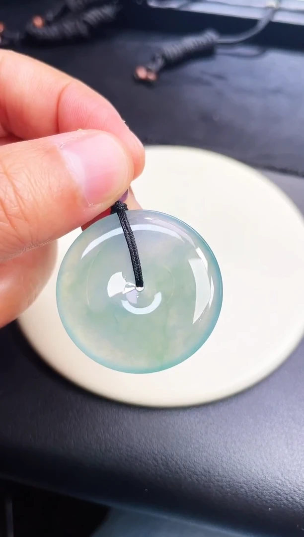 颈饰未镶嵌翡翠【42】平安扣 尺寸 34.6  6.1mm