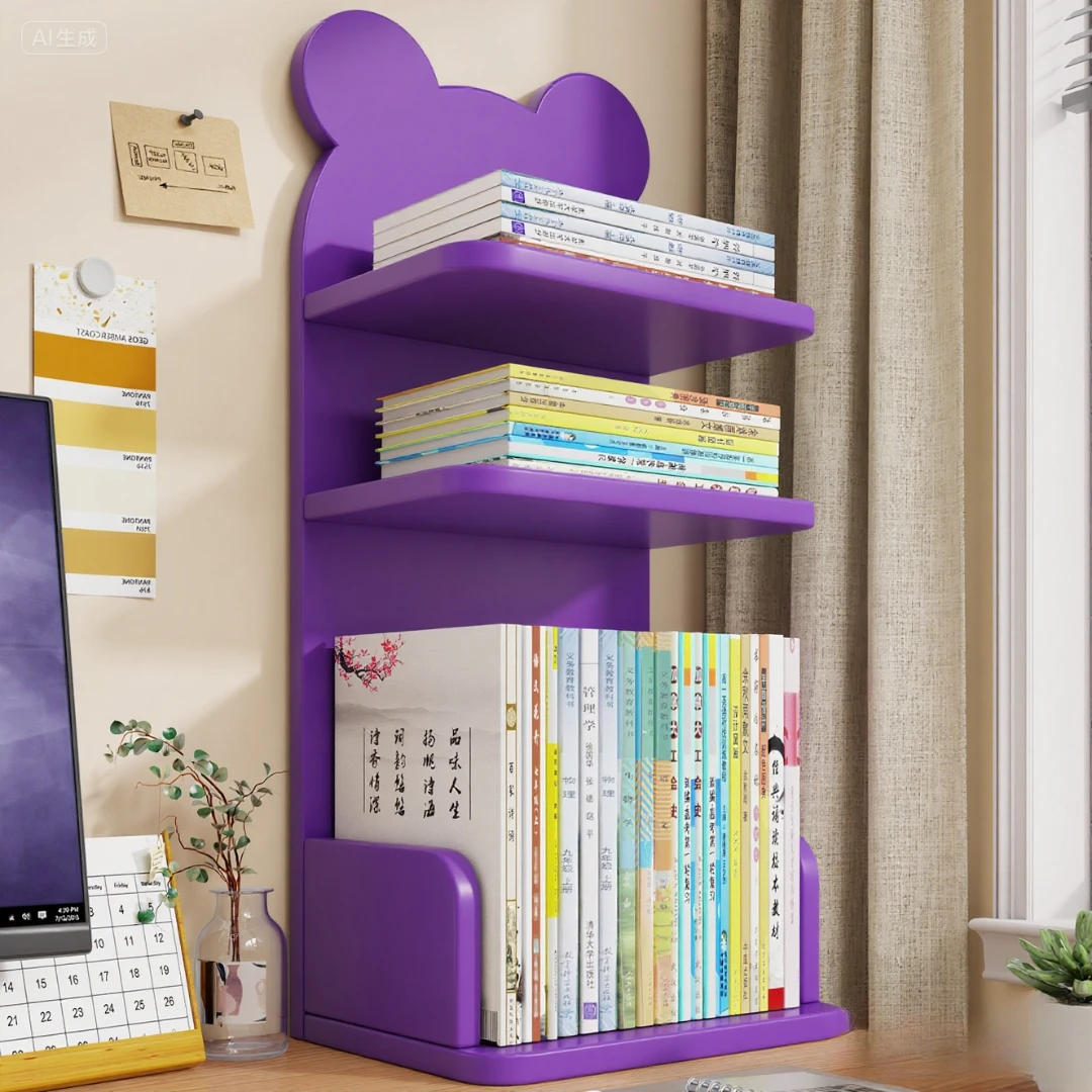 学科分类置物架学生桌面书架书本分层架书立办公室文件档案收纳架