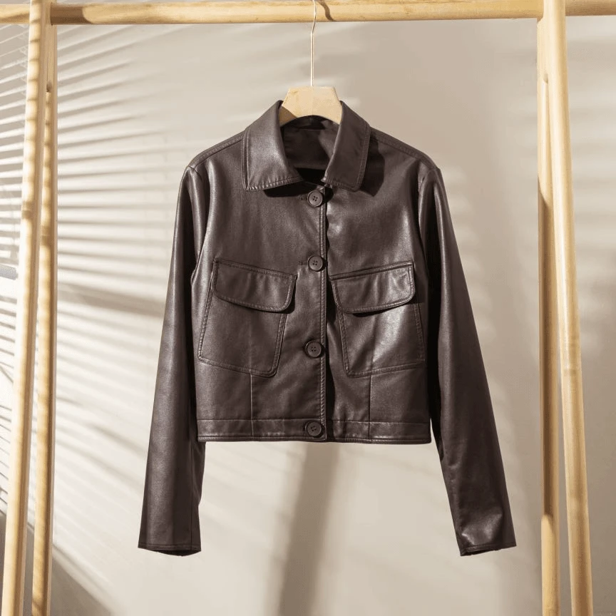 早春新款皮衣绵羊皮外套韩版显瘦百搭春秋短款皮夹克