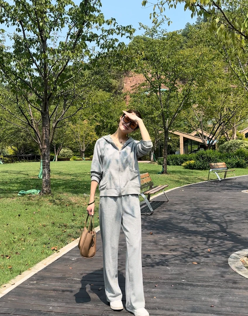 【慧慧优选 全额运补】2025春秋新款气质显瘦休闲宽松运动套装