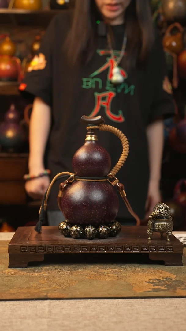 木031大漆酒葫芦一物一拍