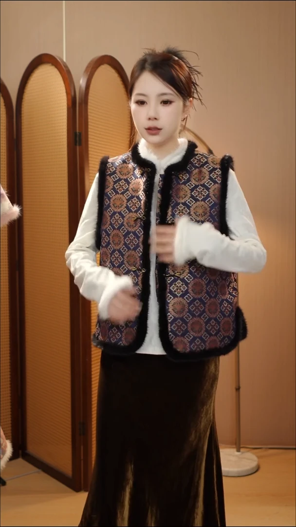 灵芝宝相夹棉马甲