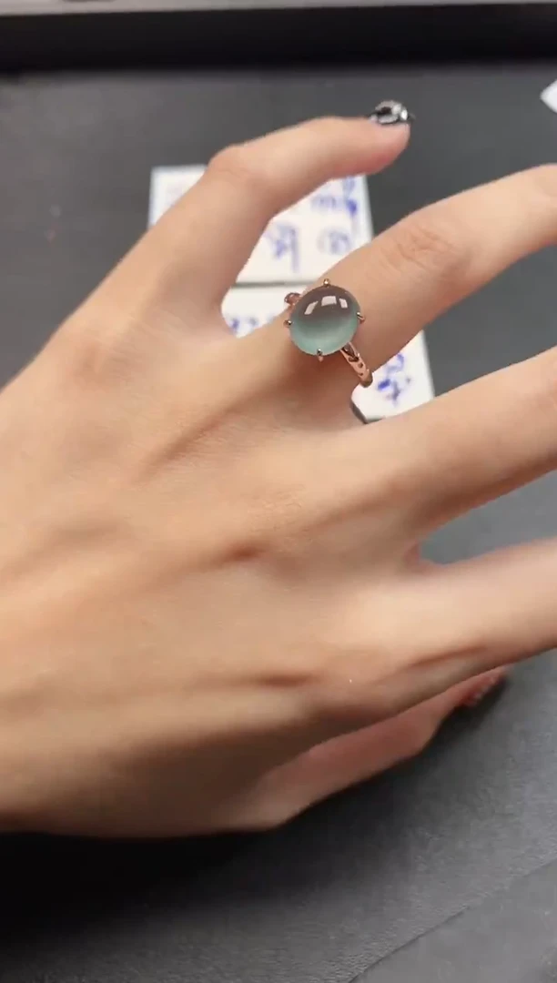 银S925镶嵌戒指翡翠15151
