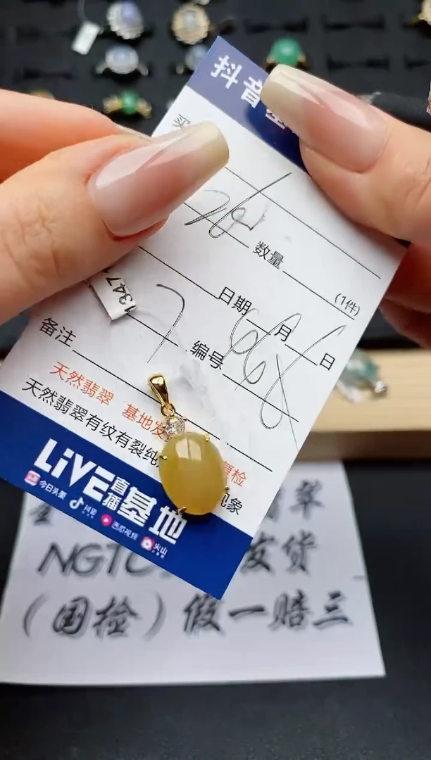 翡翠银S925镶嵌颈饰..........