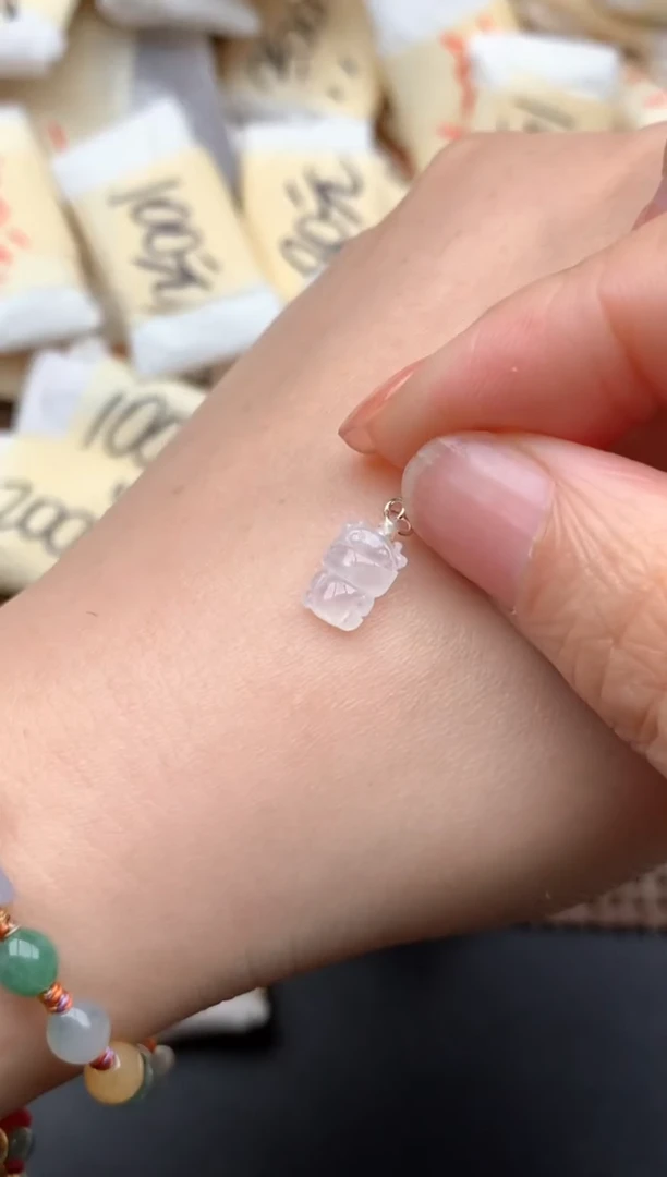 银S925镶嵌挂件翡翠一6