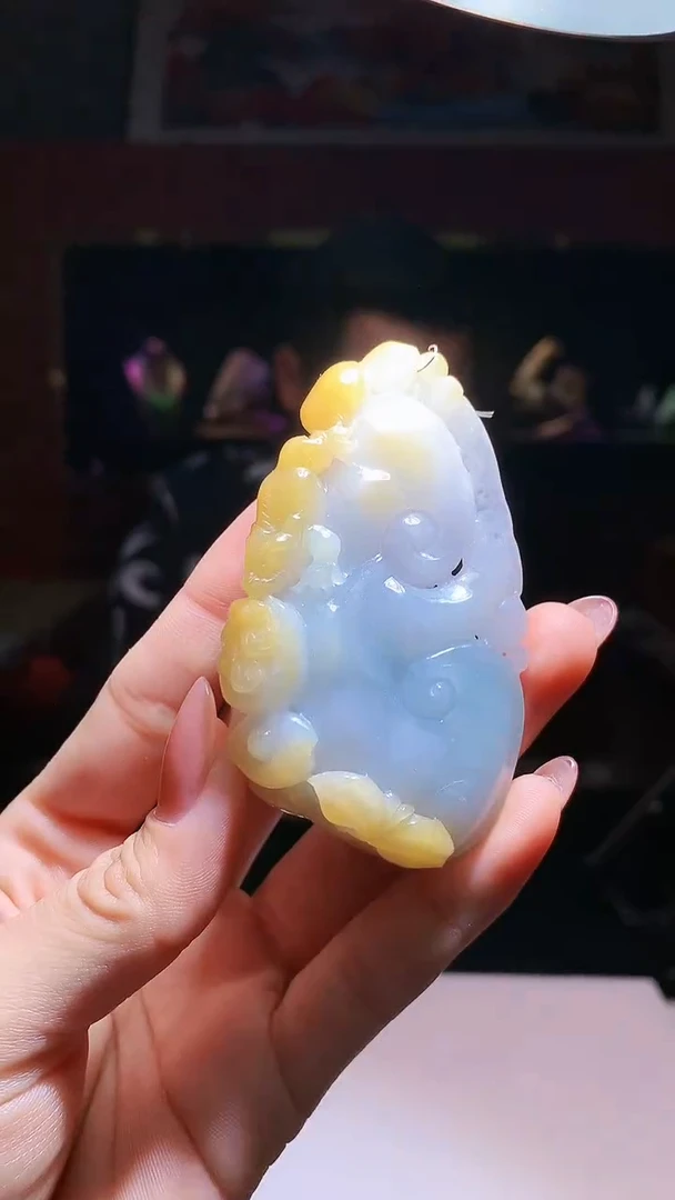 【闪购商品】定制翡翠未镶嵌1034hm-毛货挂件38