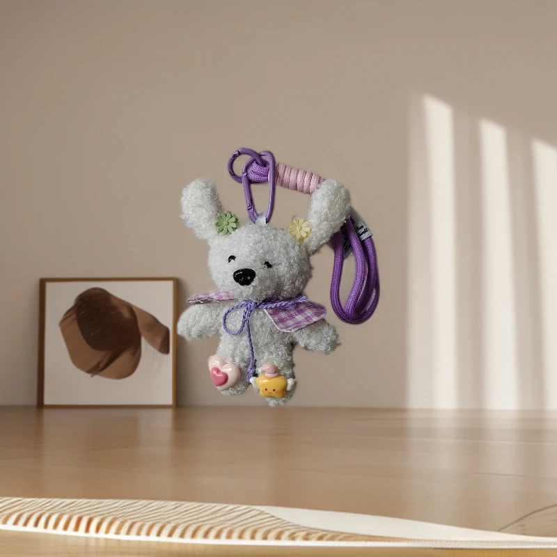 钥匙扣车挂饰女生礼物 可爱萌萌达小熊挂件