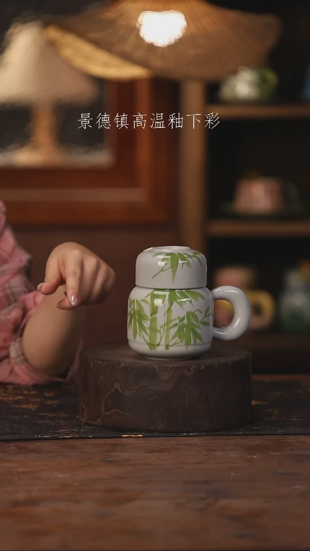陶瓷景德镇高温釉下手绘陶瓷232