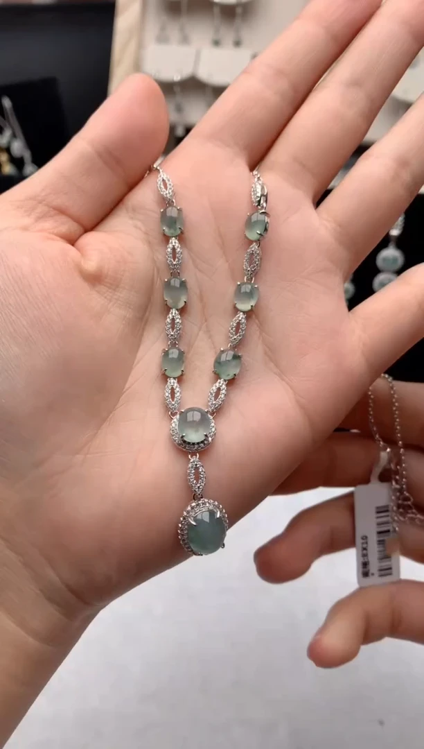 【闪购商品】翡翠项链银S925镶嵌1号
