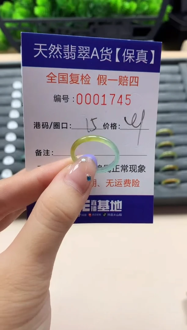 未镶嵌戒指翡翠天然  1745