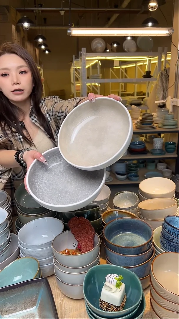 瓷134【瑕疵】外贸尾货窑变釉下彩