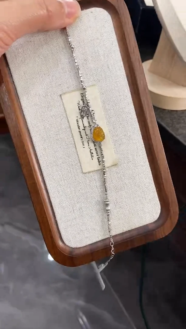 银S925镶嵌挂件翡翠手链